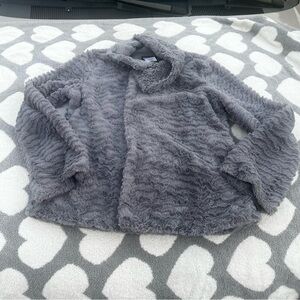 Patagonia Gray Pelage Soft Fleece Double Closure Collared Jacket Size Medium